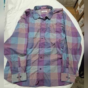 Tommy Bahama Purple and Blue Plaid Shirt